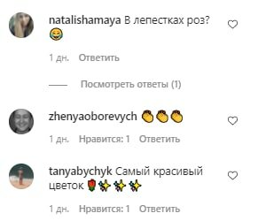 Коментарі на пост Дантеса в Instagram