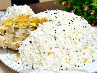 Салат "Снег", кадр из видео