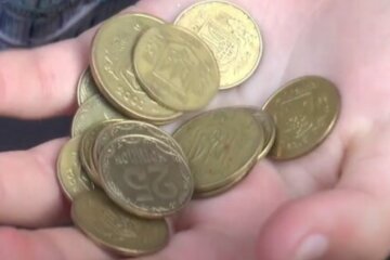Украинские монеты: скрин с видео