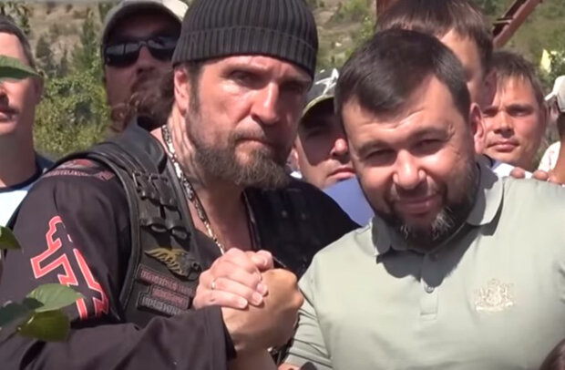 лидер террористов Денис Пушилин и кремлевский клоун "Хирург" Залдостанов