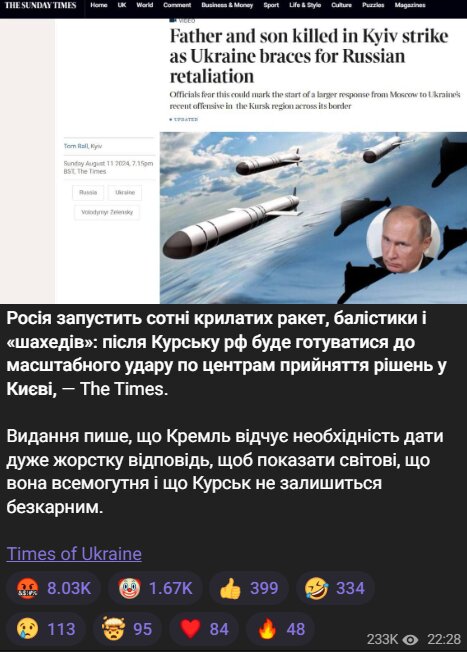 Скрін публікації