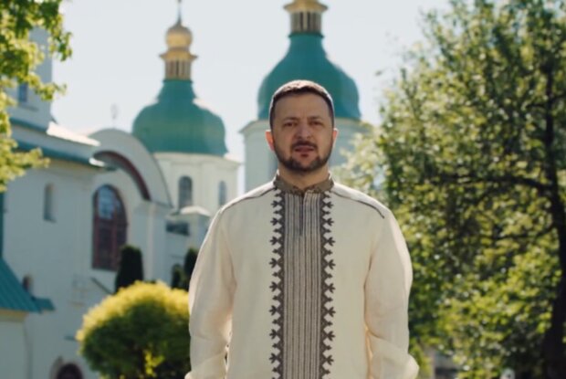 Владимир Зеленский, кадр из пасхального обращения