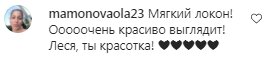 Комментарии на пост Леси Никитюк в Instagram
