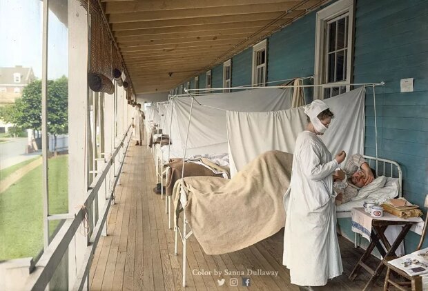 Відділення заражених в лікарні Уолтера Ріда, округ Колумбія 1918