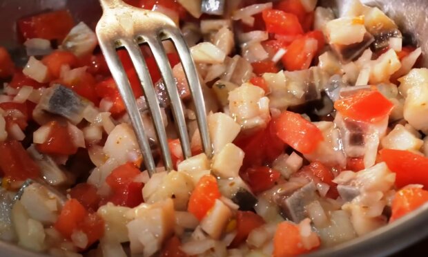 Селедка по-студенчески, кадр из видео