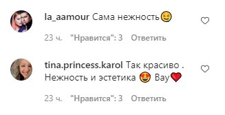 Скриншот комментариев к фото Тины Кароль