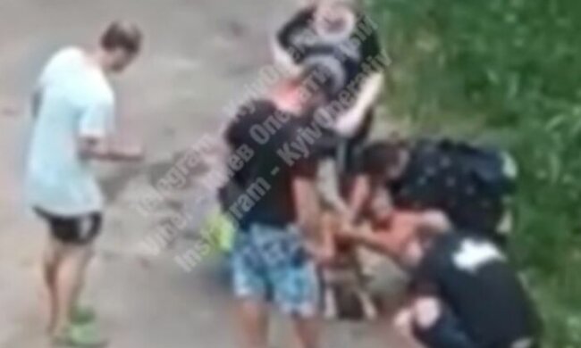 Покидьок у Києві натравив бійцівського пса на перехожих