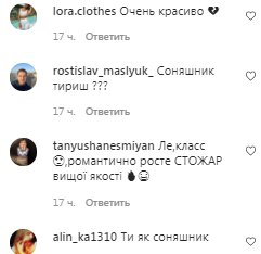 Комментарии на пост Леси Никитюк в Instagram