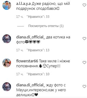 Коментарі на пост Олега Винника в Instagram