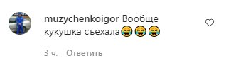 Комментарии со страницы Леси Никитюк в Instagram