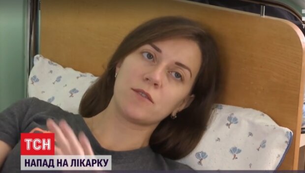 Беременную врачиху избил пациент, скриншот из сюжета ТСН.