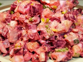 Ленивая селедка под шубой, кадр с видео