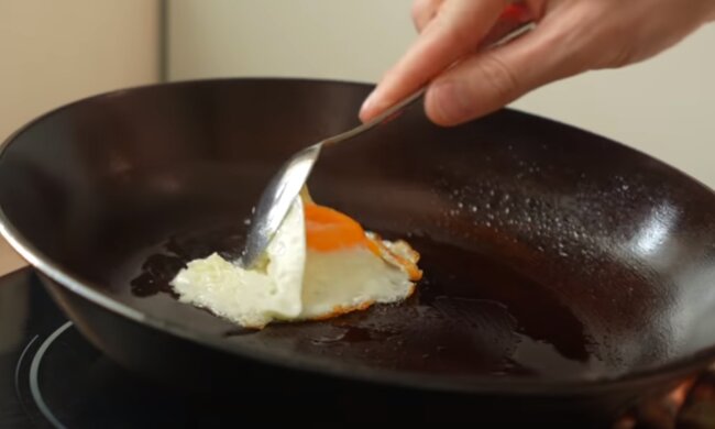 Сковородка, яйцо