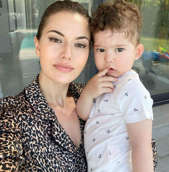 Фахріє Евджен з сином Караном