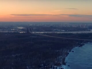 Зима в Україні: скрін з відео