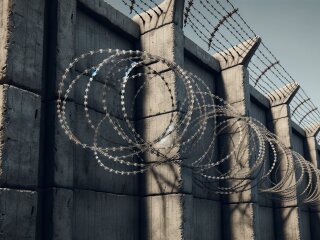 тюрьма, тюрьма, колючая проволока