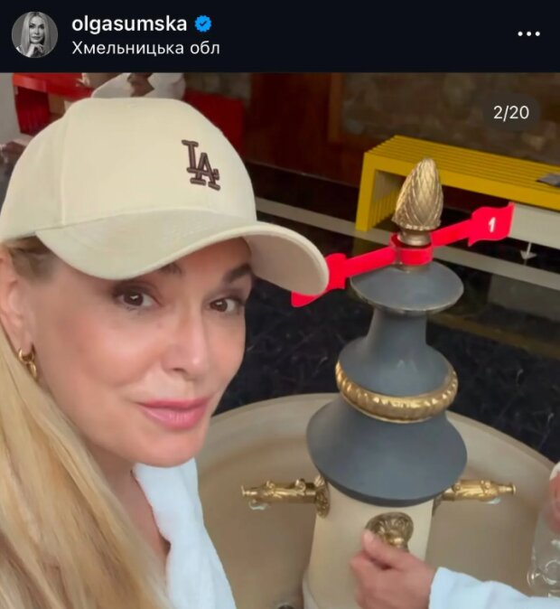 Скрин публикации Ольги Сумской