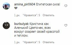 Комментарии на пост Кристины Асмус в Instagram