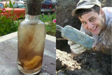 Хлопець знайшов 200-річну пляшку з людськими зубами і волоссям