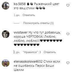 Коментарі на пост з фан-сторінки Алли Пугачової в Instagram