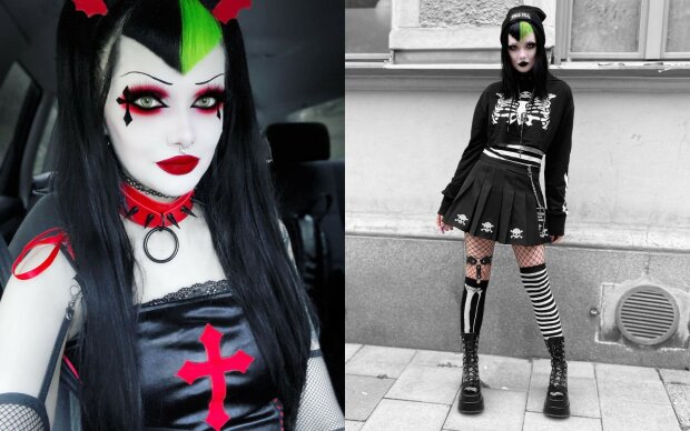 дівчина-гот і її чоловік