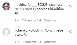 Комментарии на пост Ксении Мишиной в Instagram