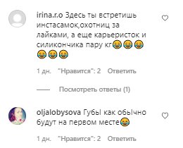 Комментарии со страницы "holostyakstb" в Instagram