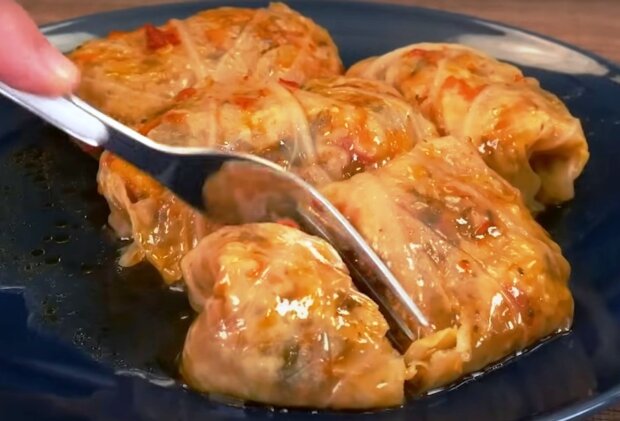 Постные голубцы, кадр из видео