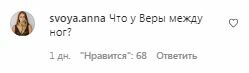 Коментарі на пост Віри Брежнєвої в Instagram