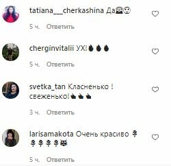 Комментарии со страницы Алены Шоптенко в Instagram