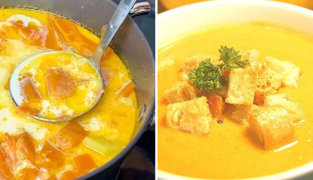 Тыквенный суп, кадр из видео