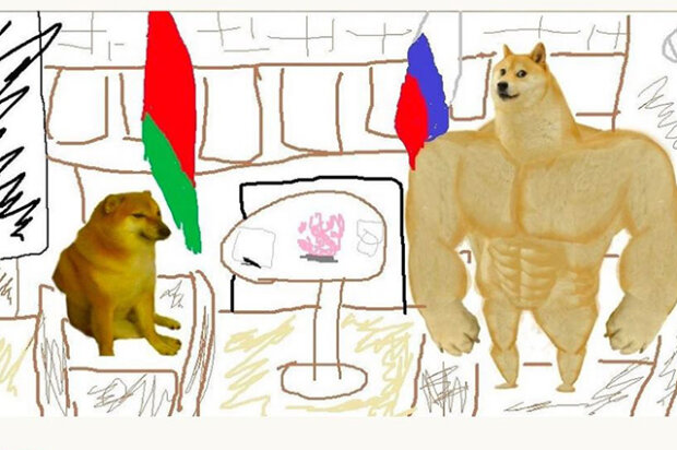 Порівняння Лукашенко та Путіна з відомим у мережі песиком