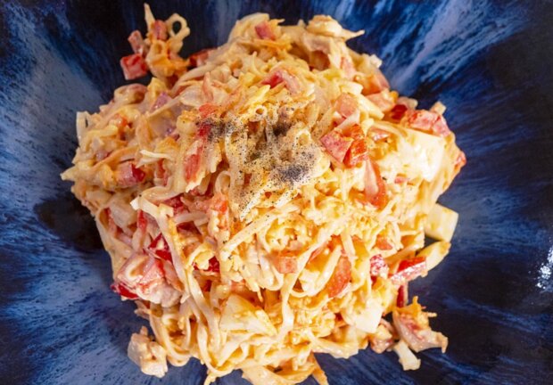 Салат "Коралл", кадр из видео