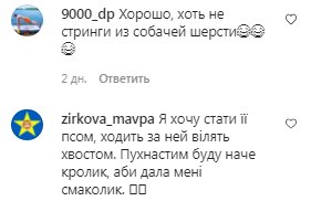 Коментарі на пост Ірини Сопонару в Instagram