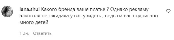 Коментарі зі сторінки Регіни Тодоренко в Instagram