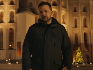 Володимир Зеленський, кадр з Різдвяного поздоровлення