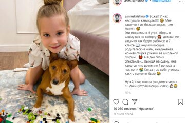 Скріншот зі сторінки Христини Асмус в Instagram
