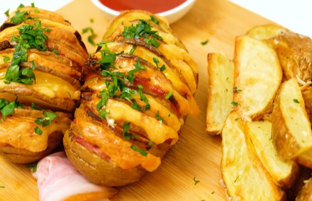 Картошка гармошкой, фото: кадр из видео