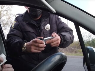 водителя остановила полиция