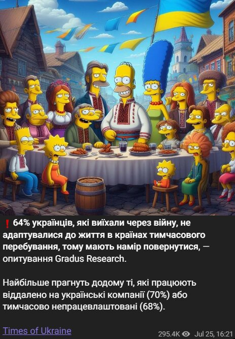 Скрін публікації в Telegram