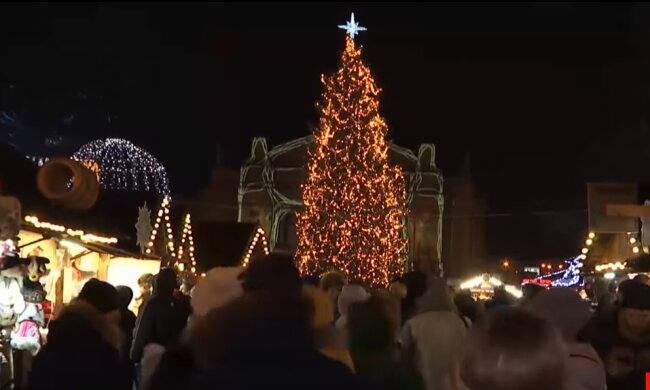 Новорічне святкування, скріншот із відео