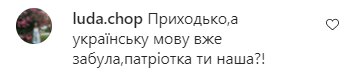 Коментарі на пост Анастасії Приходько в Instagram