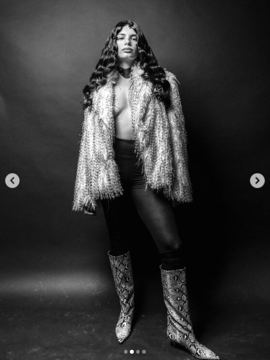 Скрин публикации Мишель Андраде