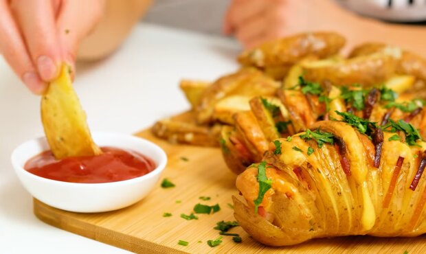 Картошка гармошкой, фото: кадр из видео