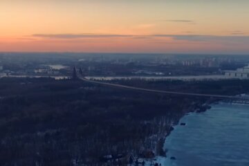 Зима в Украине: скрин с видео