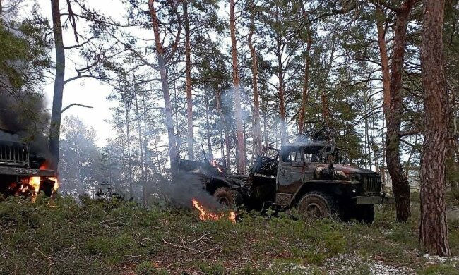 горящая российская техника