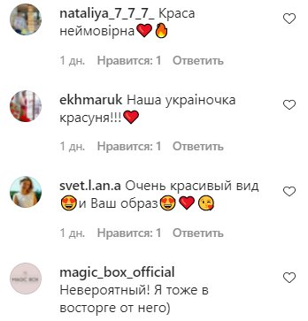 Комментарии на пост Екатерины Бужинской в Instagram