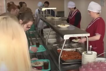 Школа, дети, столовая