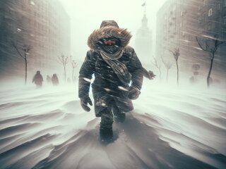 Штормовое предупреждение, снег, зима, погода