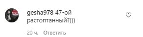 Коментарі зі сторінки Христини Асмус в Instagram